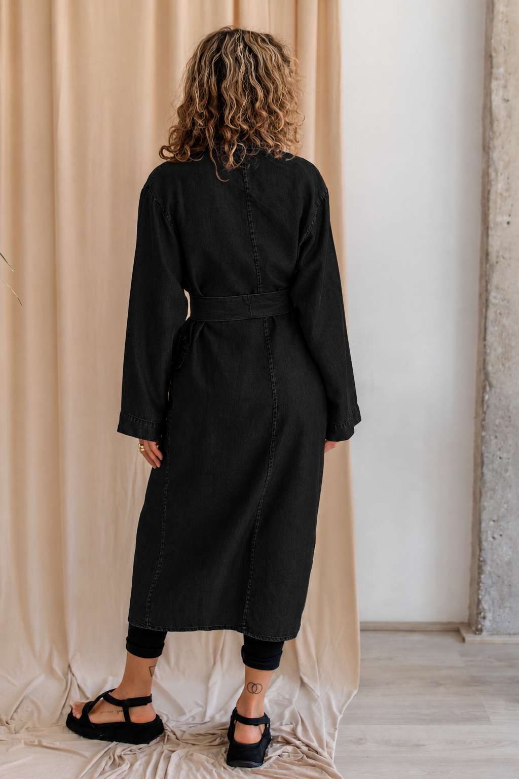 Black Tencel Coat - ARCHIVE SALE