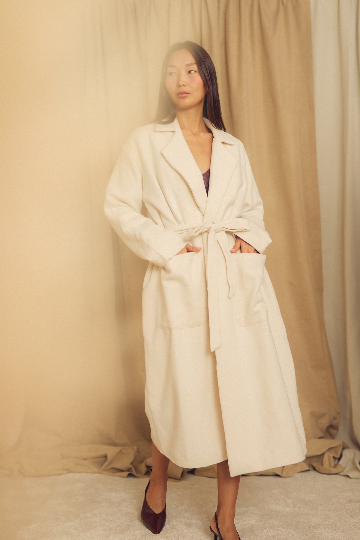 Ecru Organic Cotton Coat - ARCHIVE SALE