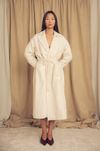 Ecru Organic Cotton Coat - ARCHIVE SALE