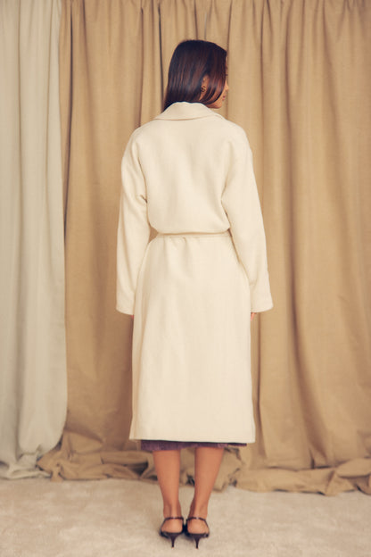 Ecru Organic Cotton Coat - ARCHIVE SALE