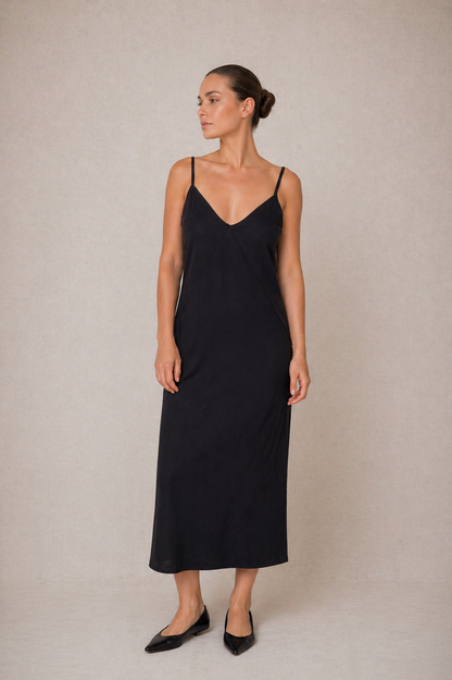 Black Tencel Slip Dress - ARCHIVE SALE