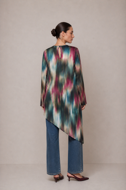 Printed ECOVERO Asymmetric Tunic - ARCHIVE SALE