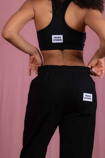 Black Organic Cotton Sweatpants - PRIME STUDIO