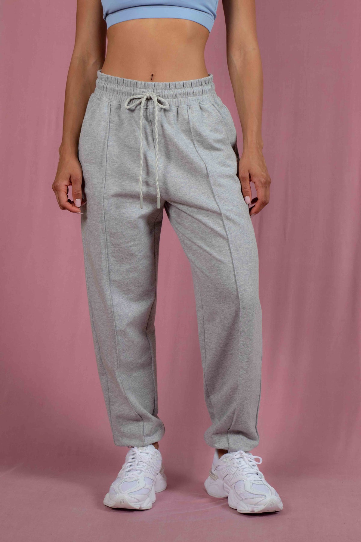 Grey Organic Cotton Sweatpants - PRIME STUDIO