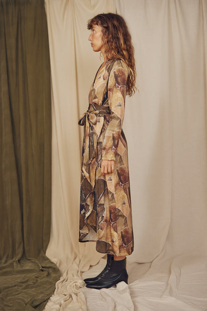 Printed Ecovero Wrap Dress - ARCHIVE SALE
